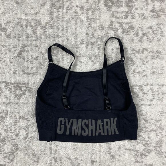 Gymshark Dry Sports Bra Womens Black Activewear Training Gym Workout Size Small - Picture 3 of 4